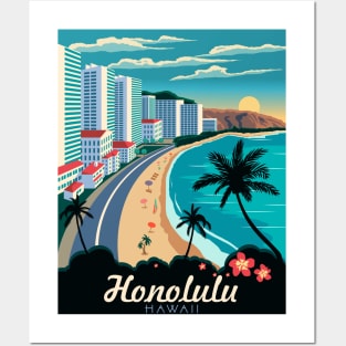 Vintage Travel Poster - Honolulu Posters and Art